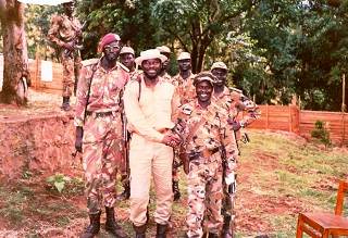 Igga and other comrades in Eastern Equatoria state during the bush era (File photo)