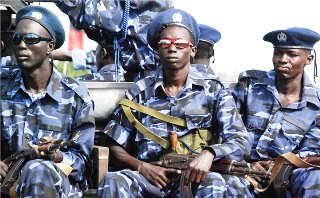 South Sudan Police officers on patrol (UN photo)