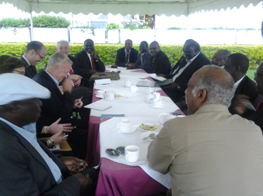 United States special envoy to Sudan Donald Booth meeting with leaders of the Sudan Revolutionary Front (SRF handout)