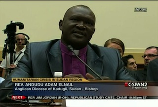 Rev. Andudu Adam Elnail, the bishop of Kadugli diocese (C-Span)