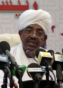 Sudanese President Omer Hassan al-Bashir speaks during a press conference in Khartoum late on September 22, 2013 (ASHRAF SHAZLY/AFP/Getty Images)
