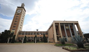 A photo taken on September 5,2013 shows the parliament buildings in Nairobi as deputies were discussing pulling out of the International Criminal Court (ICC) (SIMON MAINA/AFP/Getty Images)