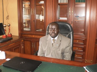 Peter Gai Joak, Unity state's minister of education during an interview in Bentiu, 19 Sept. 2013 (ST)