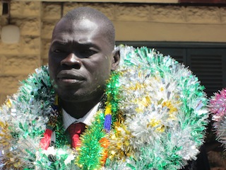 Akobo commissioner, Koang Rambang, on the day he was sworn into office in Bor. (ST)