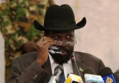 South Sudan's President Salva Kiir attends the reopening of parliamentary sessions  in Juba, South Sudan on  June 11, 2012. (Photo Giulio Petrocco/AFP/GettyImages)