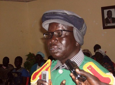 Bor county paramoung chief Alier Aluong, on the day he was elected (ST/File photo)