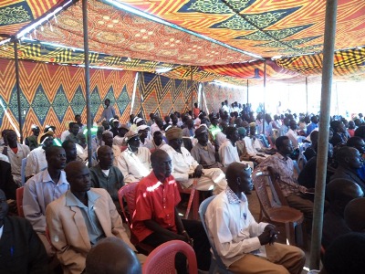 The Ajak community attending a conference in South Sudan's Northern Bahr el Ghazal state on 12 March 2012 (ST)