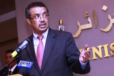 Ethiopia's Tedros Adhanom speaks during a news conference in Algiers June 30, 2013 (REUTERS/Ramzi Boudina)