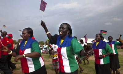 South Sudanese women dance at a festival in Juba to celebrate the country's anniversary of independence (Photo: Paula Bronstein/Getty Images)
