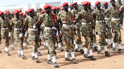 SPLA soldiers marching in a past event (credit:goss)
