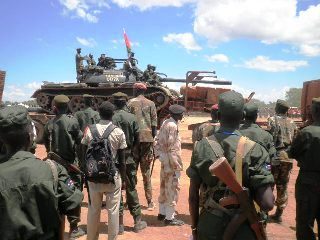 A Sudan Peoples Liberation Army (SPLA) tank in Bor (Reuters/James Akena))