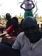 Samuel Deng Awuol, who has been dispalced in the South Sudanese conflict speaks to Sudan Tribune under a tree in Melijo, Eastern Equatoria state on February 14, 2014 (ST)