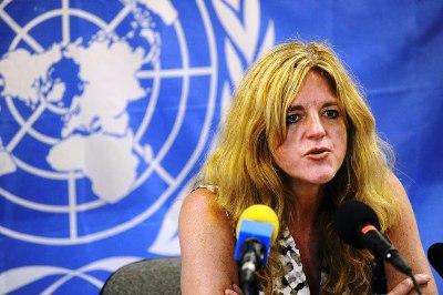 The head of the UN mission in South Sudan Hilde Johnson, October 14, 2011 (UN Photo/Tim McKulka)