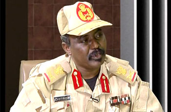 Rapid Support Force (RSF) commander Maj. Gen. Abbas Abdelaziz (Ashorooq TV)