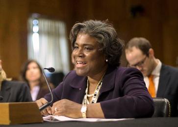 Assistant Secretary of State for African Affairs Linda Thomas-Greenfield, testifies on Jan. 9, 2014, before the Senate Foreign Relations Committee hearing on situation in South Sudan. (Photo AP Pablo Martinez Monsivais)
