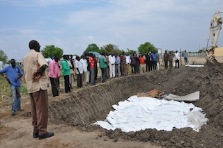 One of the mass graves in Bor where more 100 people buried. (Photo: Jonglei state government press officer)
