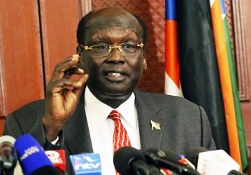 South Sudan’s foreign affairs minister Barnaba Marial Benjamin (AP/Getty)