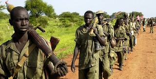 Soldiers from the Sudanese People's Liberation Army (SPLA) redeploy to form a new Joint Integrated Unit (JIU) battalion with the Sudan Armed Forces (SAF) under the terms of an agreement on Abyei (Photo: UN/Tim McKulka)