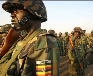 A contingent of Uganda Peoples Defense Forces soldiers (new vision photo)