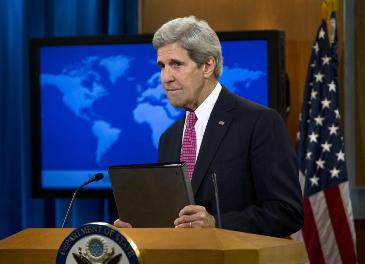 US secretary of state John Kerry speaks about a human rights report in Washington on 27 February 2014 (Photo: AP/Jose Luis Magana)
