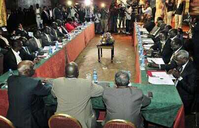 Face to face talks between the South Sudanese government and rebels in the Ethiopian capital, Addis Ababa, resumed on 13 January 2014, with a secured a ceasefire agreement signed later that month (Photo: AFP/Carl De Souza)