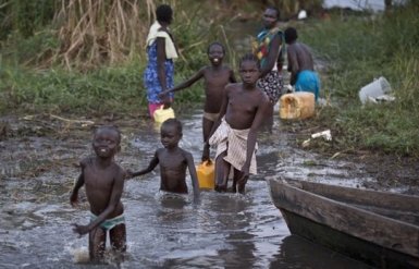 The start of the rainy season has brought flooding to Jonglei's swampy areas, where thousands of people are living in crowded conditions and lacking basic sanitation (AP)