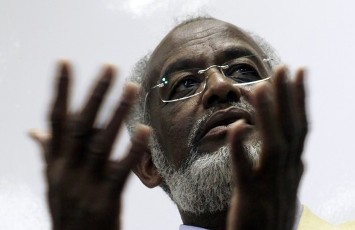 Sudan's Foreign Minister Ali Ahmed Karti speaks during an interview with Reuters in Khartoum January 18, 2012 (REUTERS PICTURES)