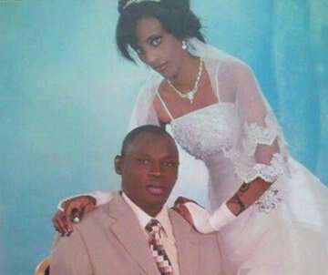 Meriam Yehya Ibrahim and her husband Daniel Wani pictured on their wedding day
