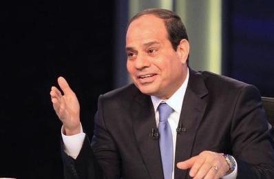 Presidential candidate and Egypt's former army chief Abdel Fattah al-Sisi talks during a television interview broadcast on CBC and ONTV, in Cairo, May 6, 2014. (Photo Reuters-Al Youm Al Saabi Newspaper)