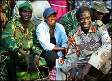 Betty Bigombe in talks with LRA negotiators (FILE/Reuters)