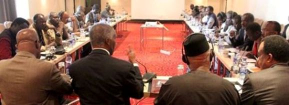 AUHIP chief Thabo Mbeki meets with Darfur rebel groups on 25 November 2014 (Photo courtesy of AUHIP)