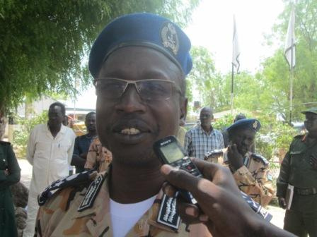General Pieng Deng addresses the press in Jonglei state capital Bor on 26 February 2013 (ST)
