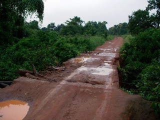 A broken bridge north of Yei on the road to Rumbek (Missionaly Adventures)