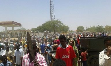 Protests in Lagawa, West Kordofan April 21, 2015