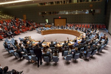 United Nations Security Council meeting which unanimously adopted resolution 2228 (2015) extending the mandate of the African Union-United Nations Hybrid Operation in Darfur (UNAMID) June 29, 2015 (UN Photo)