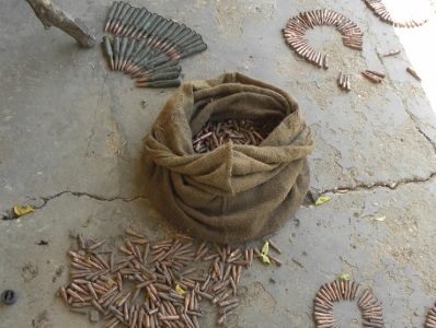 A photo included in CAR's report showing small calibre ammunition in hessian bag pictured in Malakal on 11 December 2014
