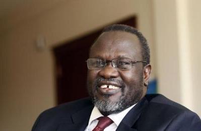 South Sudan's rebel leader Riek Machar speaks during an interview with Reuters in  Addis Ababa on  July 9, 2014. (Photo Reuters/Tiksa Negeri)