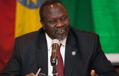 Riek Machar answers questions during a press conference in the Ethiopian capital Addis Ababa on July 9, 2014 (Photo AFP/Zacharias Abubeker)