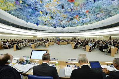 A general view of participants during the 29th Regular Session of the Human Rights Council in Geneva on 3 July 2015 - (UN Photo)