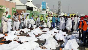 At least 769 hajj pilgrims at were killed and hundreds wounded in a stampede in Mina, Saudi Arabia, on September 24, 2015 (AFP Photo)
