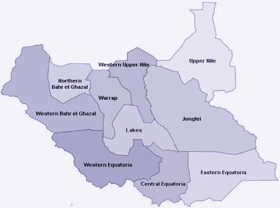 The 10 states of South Sudan