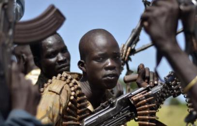 South Sudan government soldiers in the town of Koch, Unity state, South Sudan, Friday, Sept. 25, 2015. (Photo AP/Jason Patinkin)
