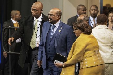 Sudanese President Omer Hassan al-Bashir at the African Union (AU) summit in Johannesburg on Sunday June 14, 2015 (Gianluigi Guercia/Agence France-Presse — Getty Images)