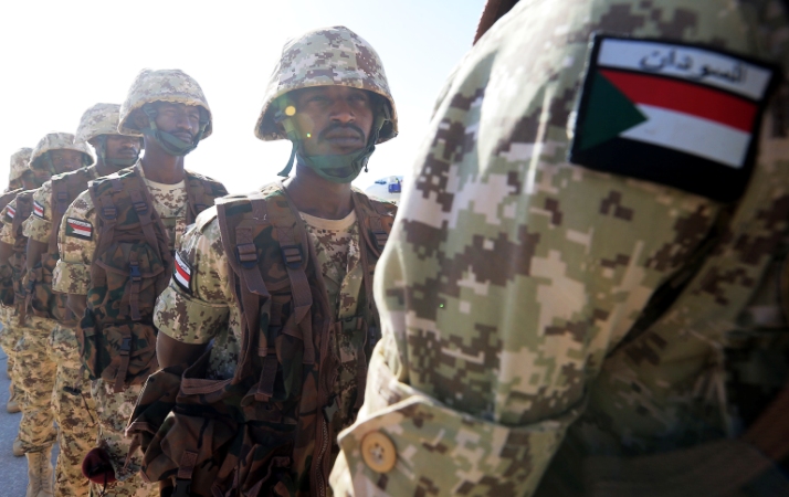 Sudanese troops participating in the 'North Thunder' military drill with troops from 20 nations in Saudi Arabia on 16 February 2016 (Photo Saudi Press Agency)