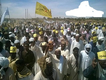 احتجاجات تنتظم عدة مناطق في شمال السودان غضبا على تشييد سدي دال وكجبار..صورة من إعلام حزب المؤتمر السوداني