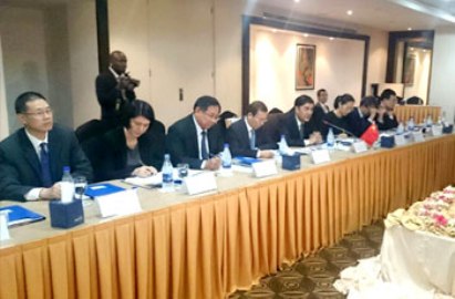 Members of the Chinese delegation for the first meeting of the joint energy cooperation commission in Khartoum on 23 May 2016 (Photo SUNA)