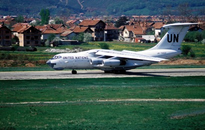 A Soviet-made Ilyushin 76 charted by the United Nations