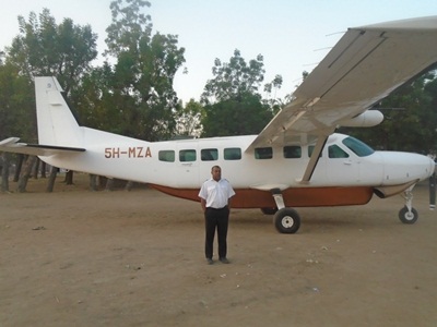 The chattered plane detained by rebels (courtesy photo)
