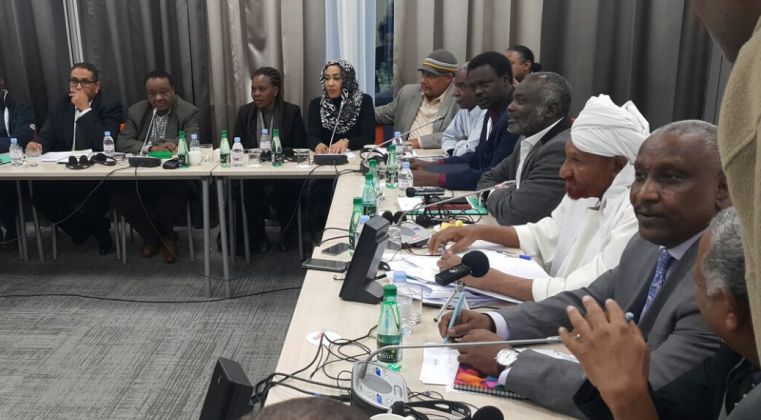 Sudan Call leadership holds a press conference at the end of five day meeting in Paris on 20 January 2017 (ST Photo)