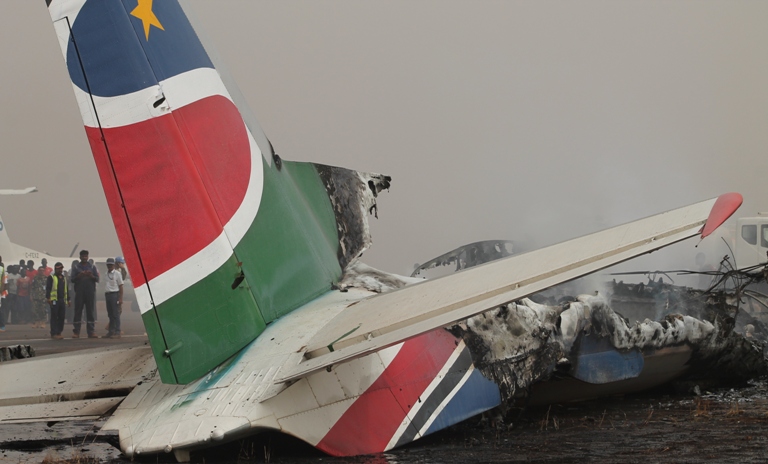 Body of the plane that crashed in Wau on 20 March 2017 (ST photo)